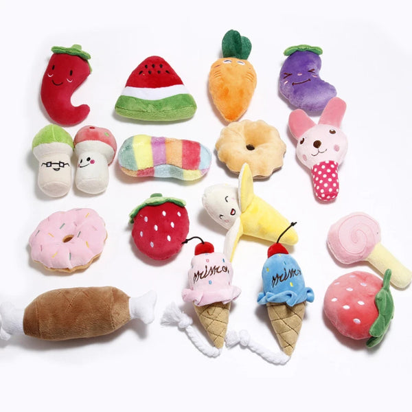 Squeaky Plush Dog Toy - Cute Bite-Resistant Chew Toy for Dogs & Puppies